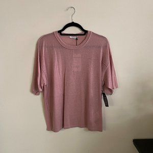 NINETY PERCENT Organic Hemp-blend T-shirt In Antique Rose